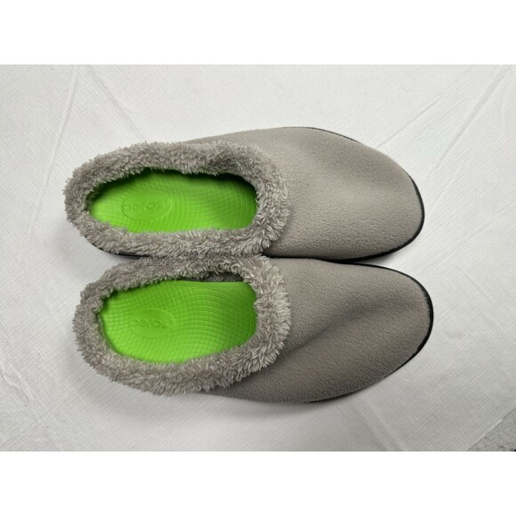 Men\'s OOFOS OOcoozie Recovery Vegan Sherpa Slip On Mule Slippers Size 11 Tawny
